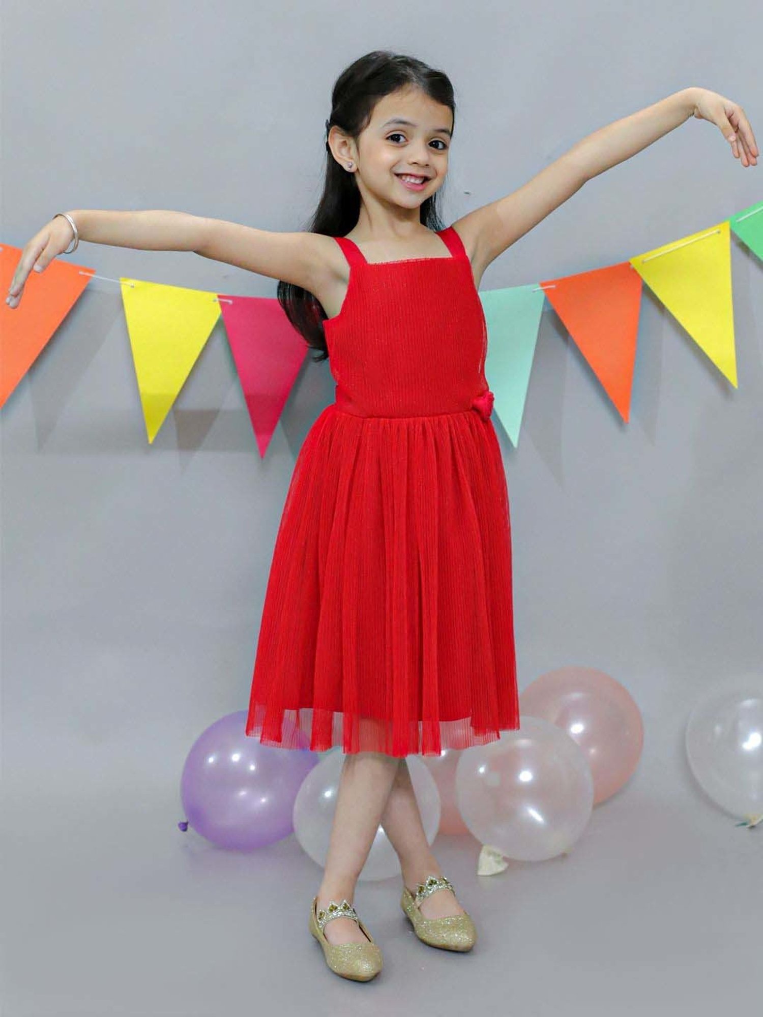KidsDew Red Regular Fit Dress
