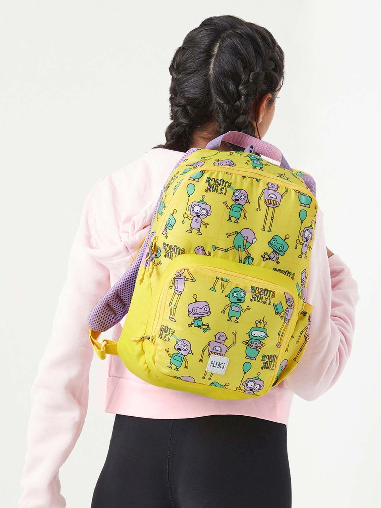 Wiki Back to School Champ 1 Yellow Polyester Printed Backpack - 11 Ltrs