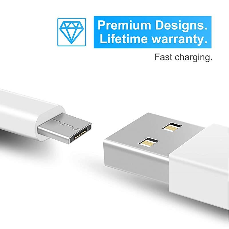 2 Pack 164FT Flat Power Extension Cable Compatible with WyzeCam WyzeCam Pan KasaCam Indoor NestCam Indoor Yi Camera Blink USB to Micro USB Charging and Data Sync Cord with Wire Clips