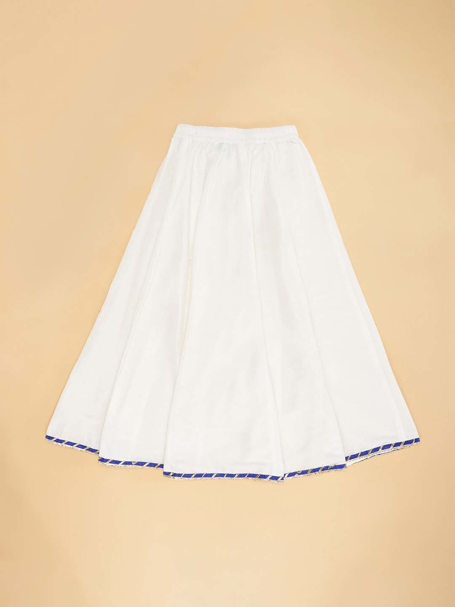 YU by Pantaloons Kids Navy & White Cotton Printed Kurta Set