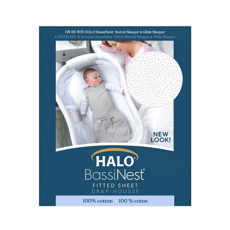 HALO Innovations Bassinest 100% Cotton Sheet - Pebble
