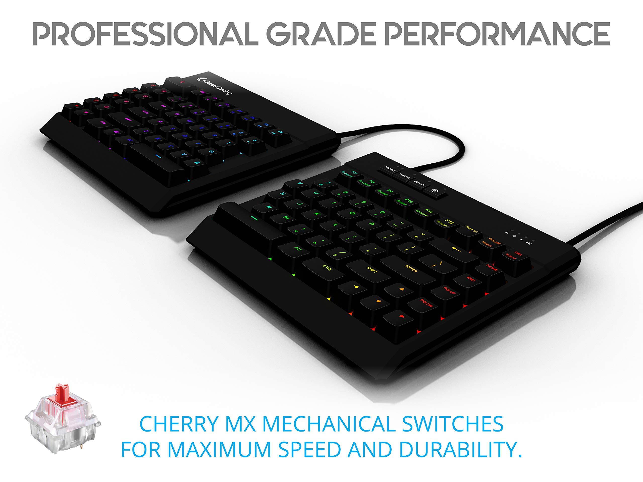KINESIS Gaming Freestyle Edge RGB Split Mechanical Keyboard (MX Red)