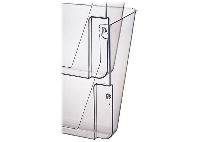 Officemate Wall File 13"x4-1/8"x11" Letter 2/BX Clear 21404
