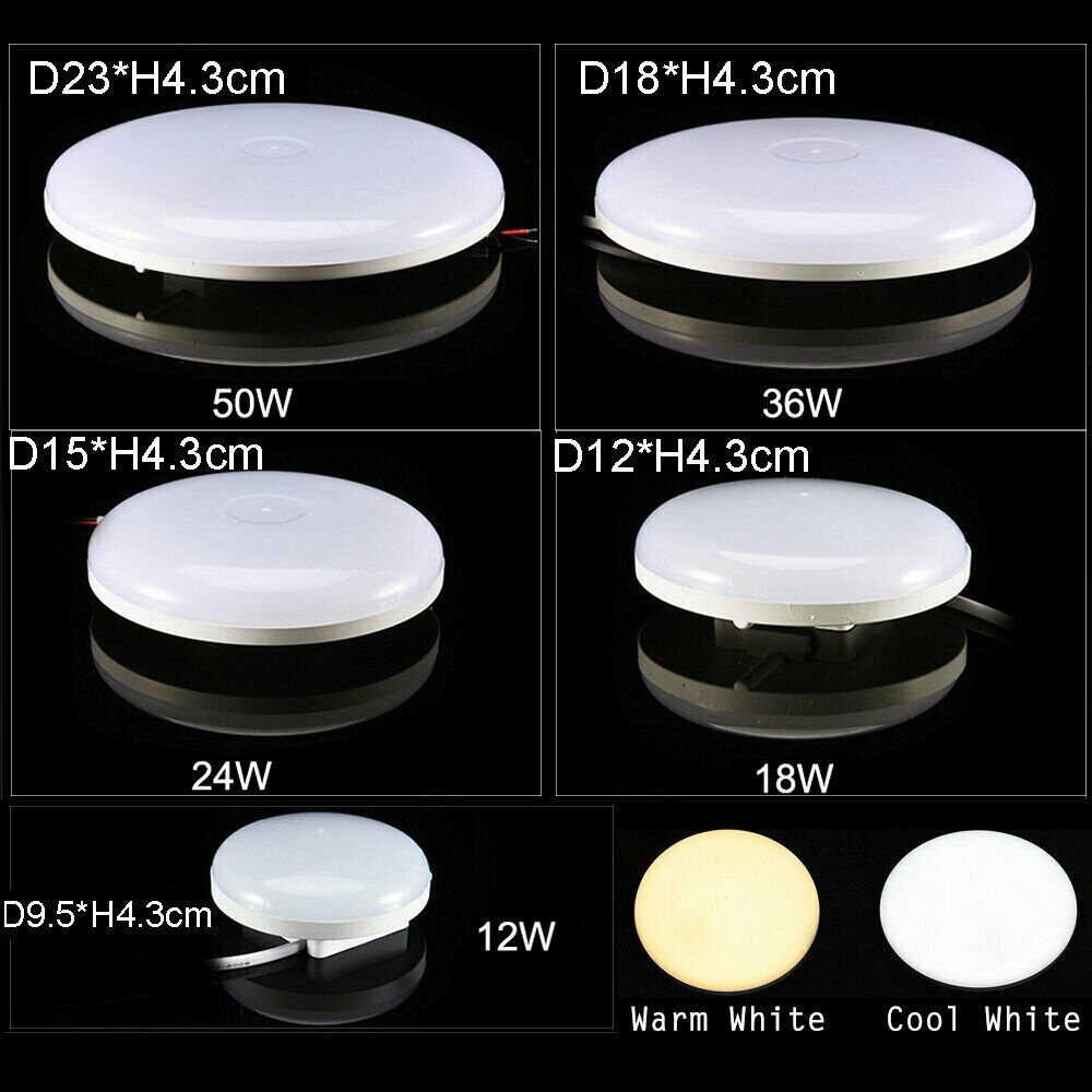 18W Round LED Ceiling Panel Down Lights Bulb Slim Lamp Fixture Bedroom Lamp