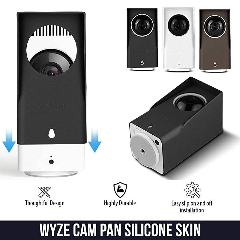Real Water Resistant Protective Case for Wyze Cam Pan,Silicone Skin Suitable for Indoor and Outdoor use,Anti-Scratch Protective UV and Weather Resistant (1-Pack, Brown)