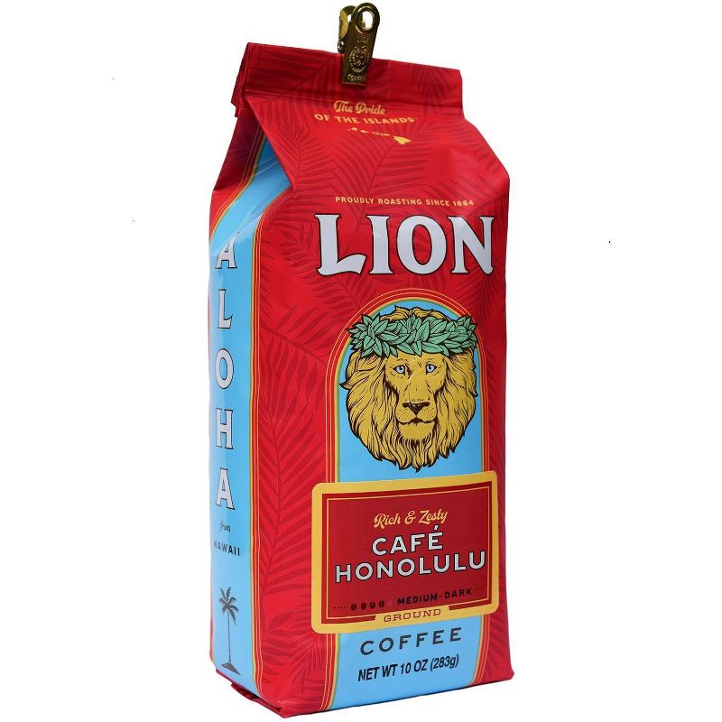 Lion Cafe Honolulu Medium Roast Ground Coffee - 10oz