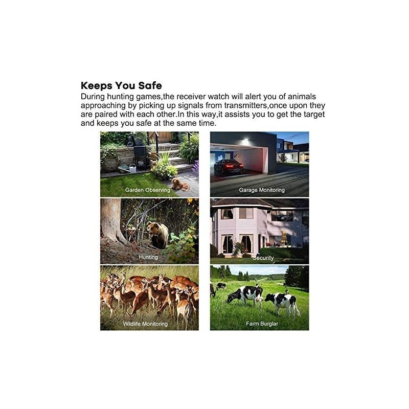 Security Sensors/Outdoor Animals Alarm System Kit 360&deg;20m/ Long Range IR IP54 Motion Detector&Sensor with Sound/Vibration/Visual Three Alerts for Hunting/Camping/Home Security