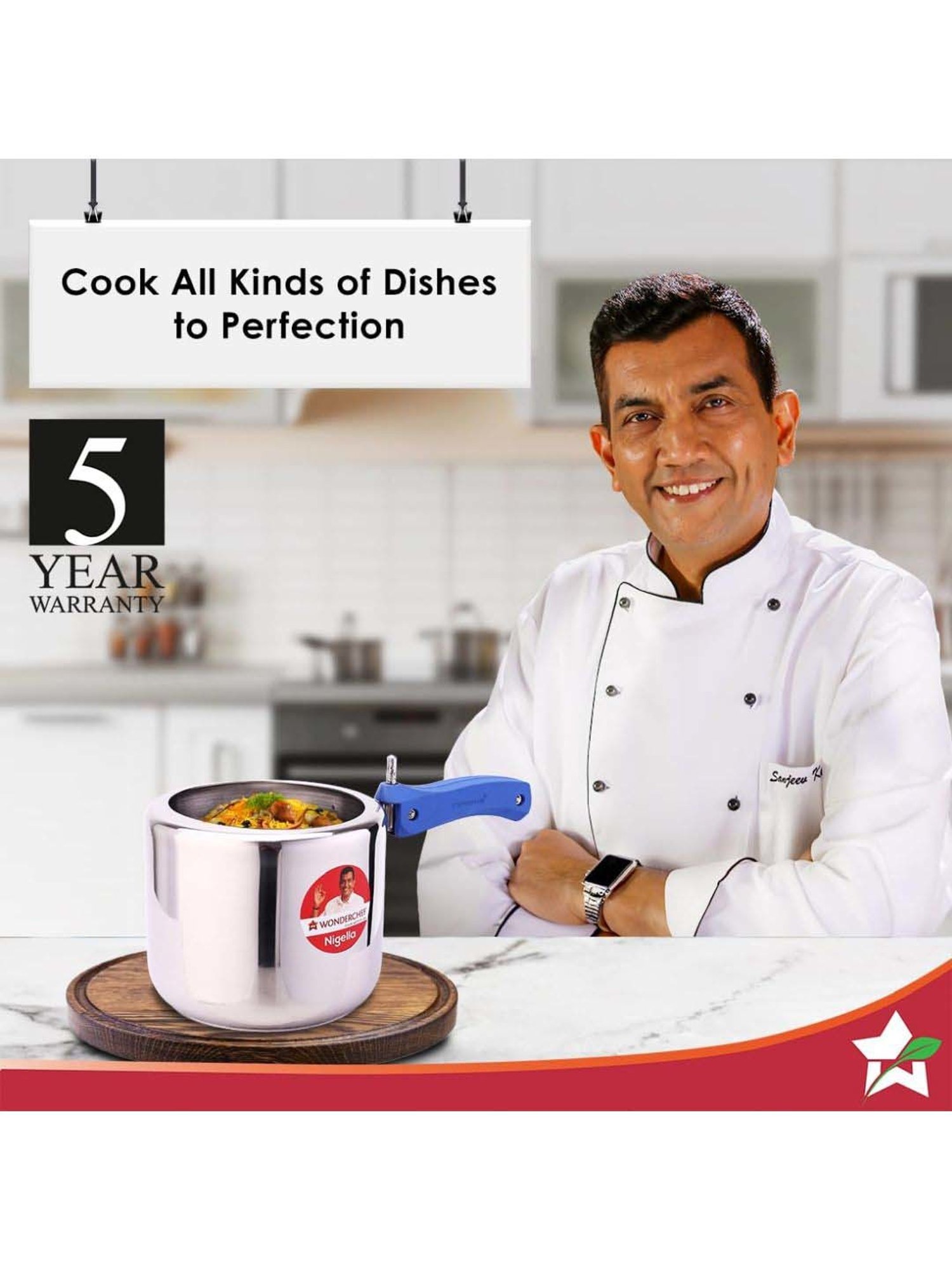 Pigeon Silver Stainless steel Pressure Cooker (10 L)