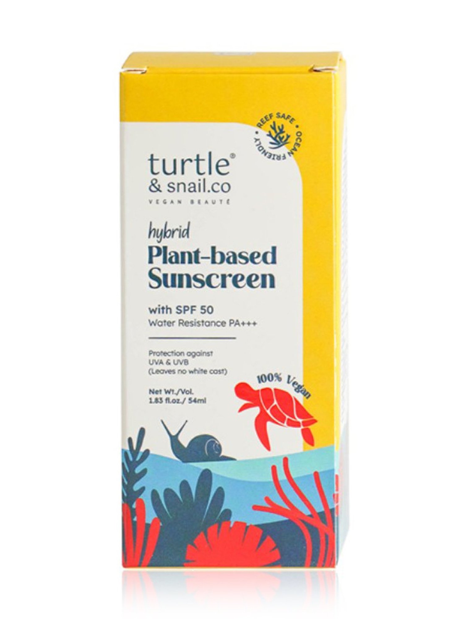 Turtle & Snail.Co Hybrid Plant-Based Sunscreen with SPF 50 & Water Resistance PA+++ - 54 ml