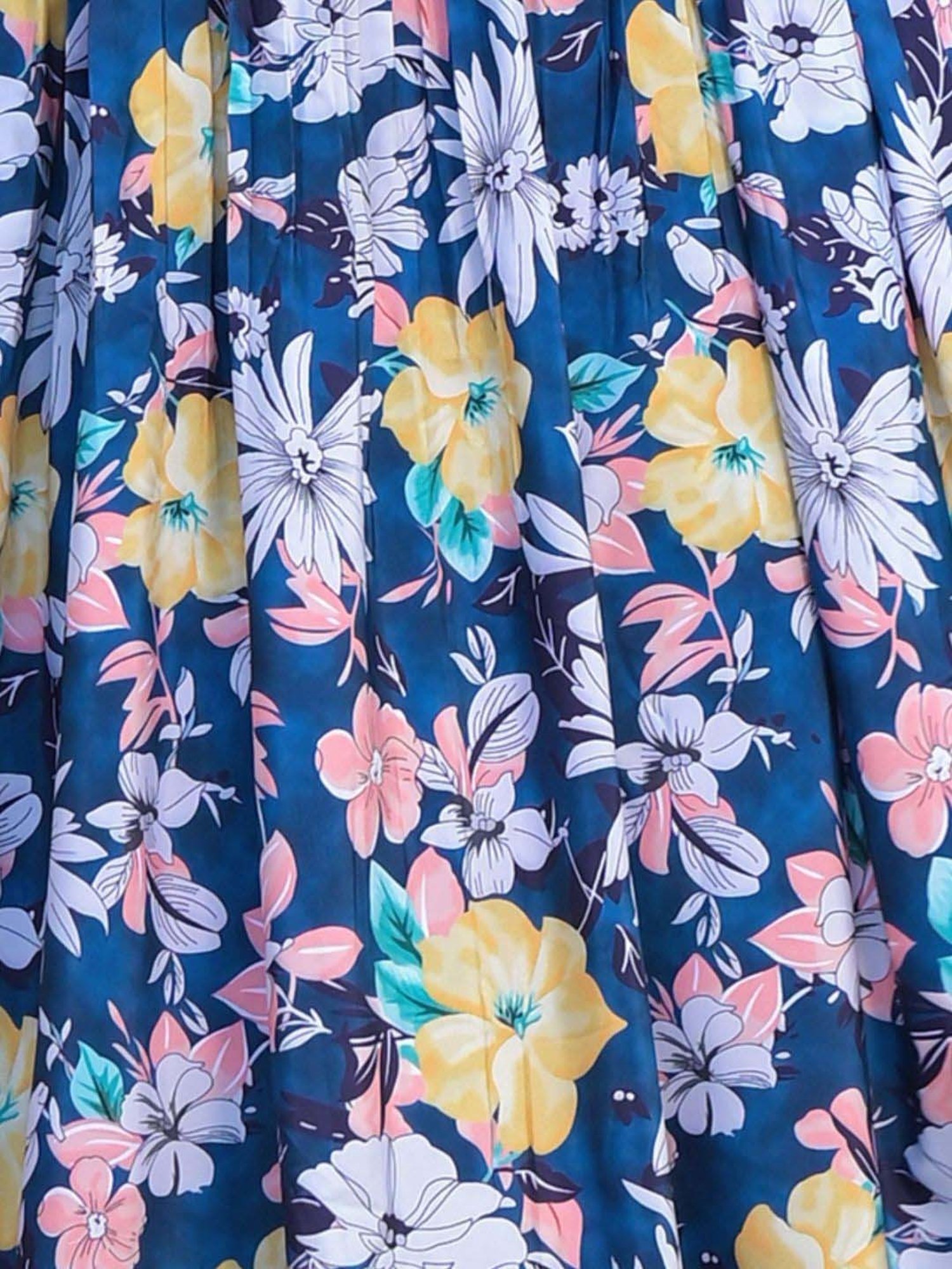 Odette Blue Printed Kurta Pant Set With Dupatta