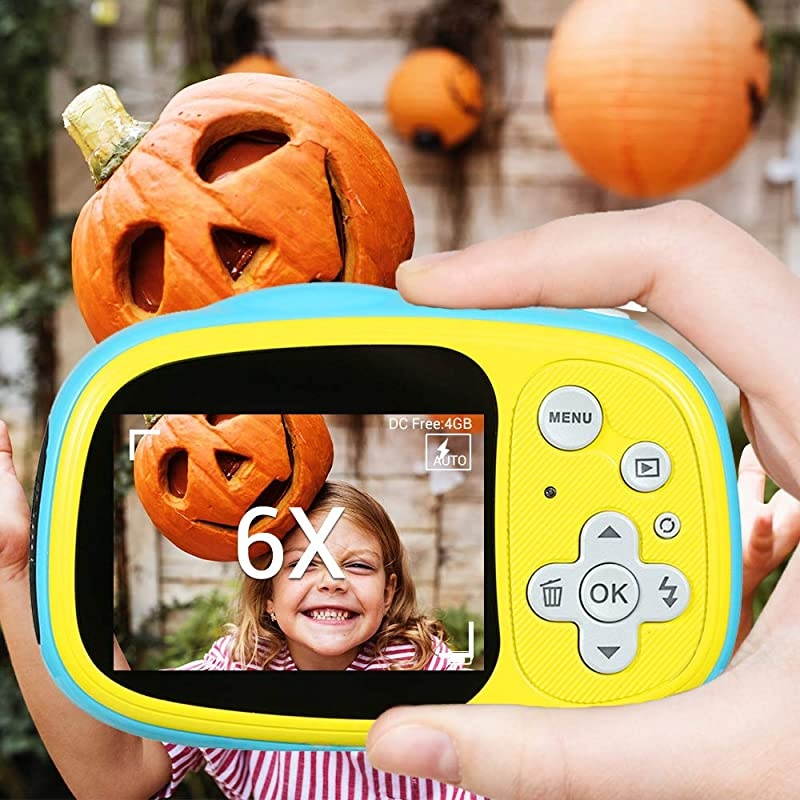 Kids Camera  Q1 Digital Video Camcorder Action Camera Rechargeable with 8G SD Card 2.0&rdquo; for 3-12 Year Old Boys and Girls Birthday Festival Gift
