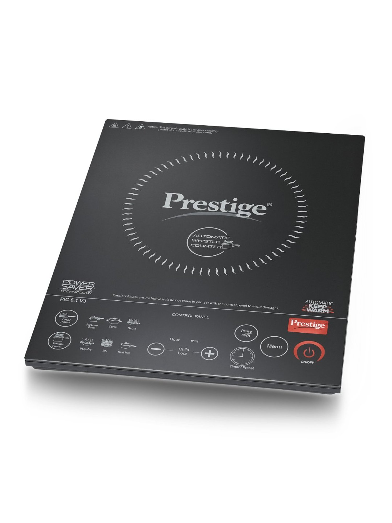 Prestige PIC 16.0 Plus 1900W Induction Cooktop (Black)