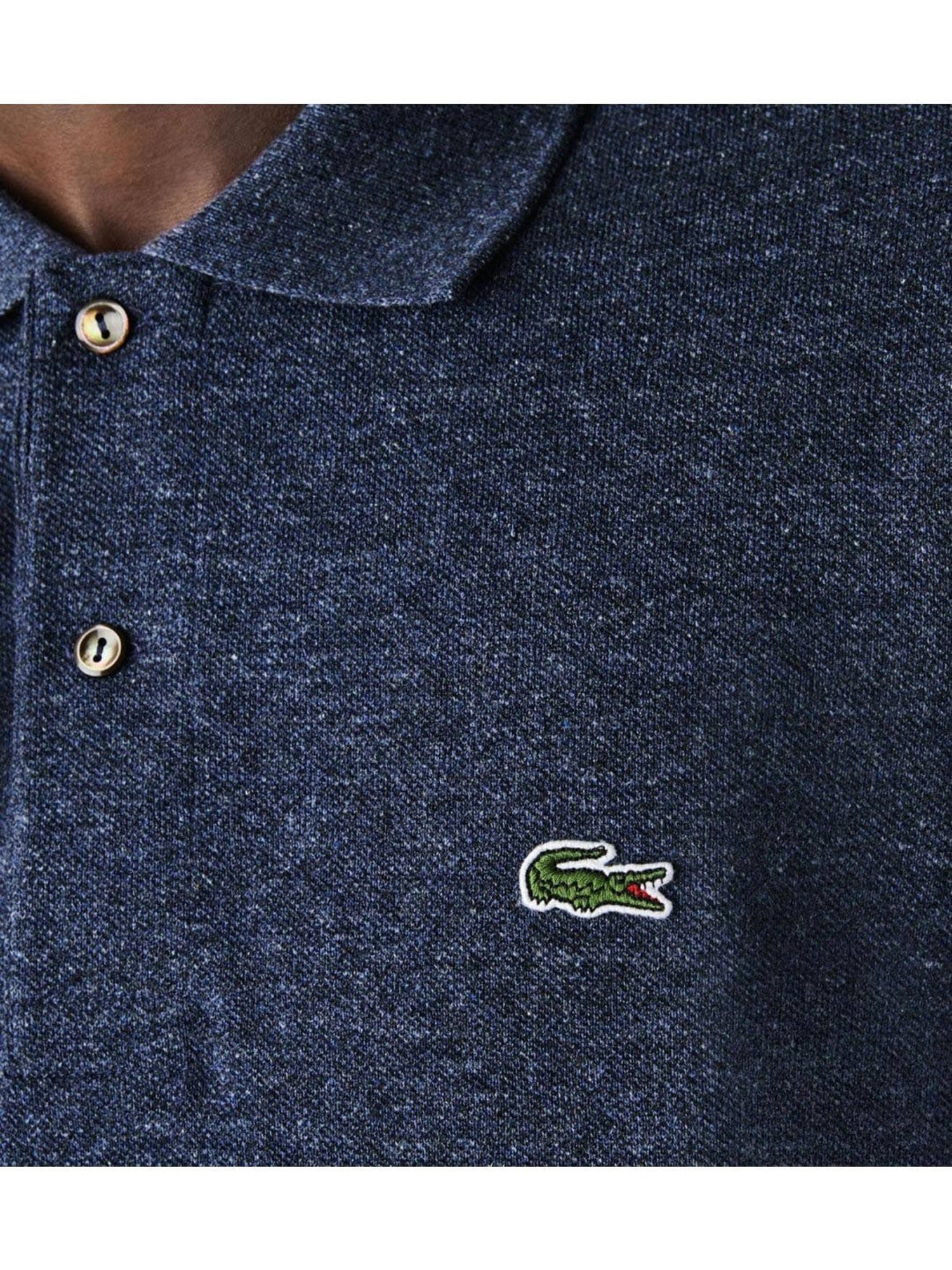 Lacoste Blue Marl Petit Pique Classic Fit Polo T-Shirt