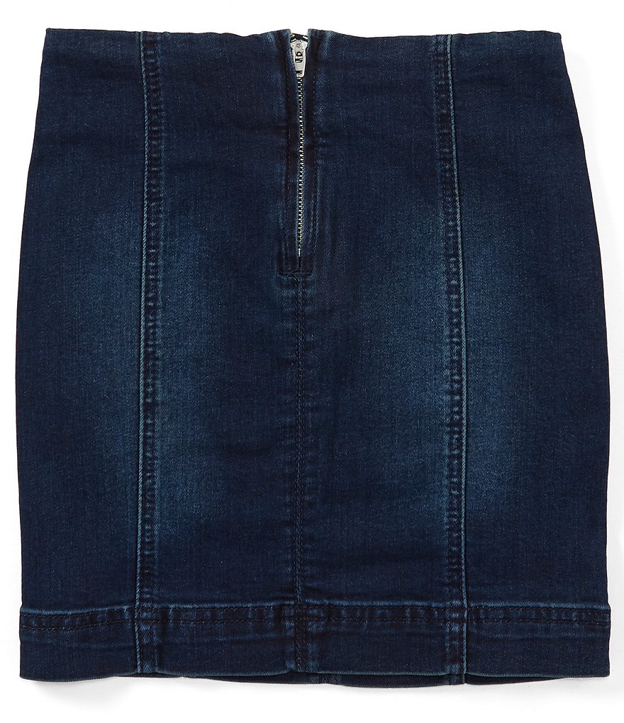 Chelsea & Violet Girls Big Girls 7-16 Seamed Denim Mini Skirt