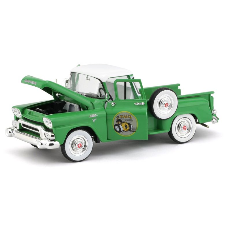 1958 GMC Stepside Pickup Truck Aspen Green w/White Top "HAYS" Ltd Ed to 5,880 pcs 1/24 Diecast Model Car by M2 Machines