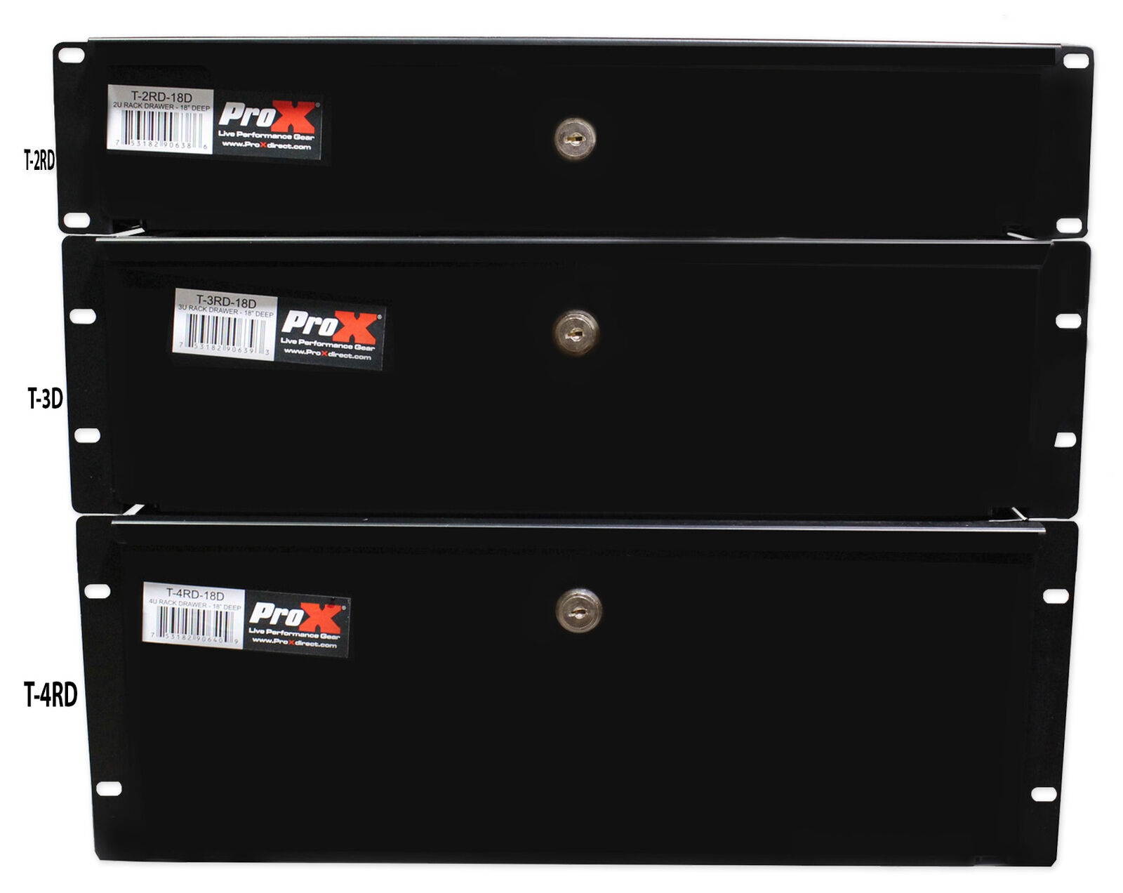 ProX T-3RD-18 Heavy Duty 18" Deep 3U Metal Locking Rackmount Drawer For 19" Rack