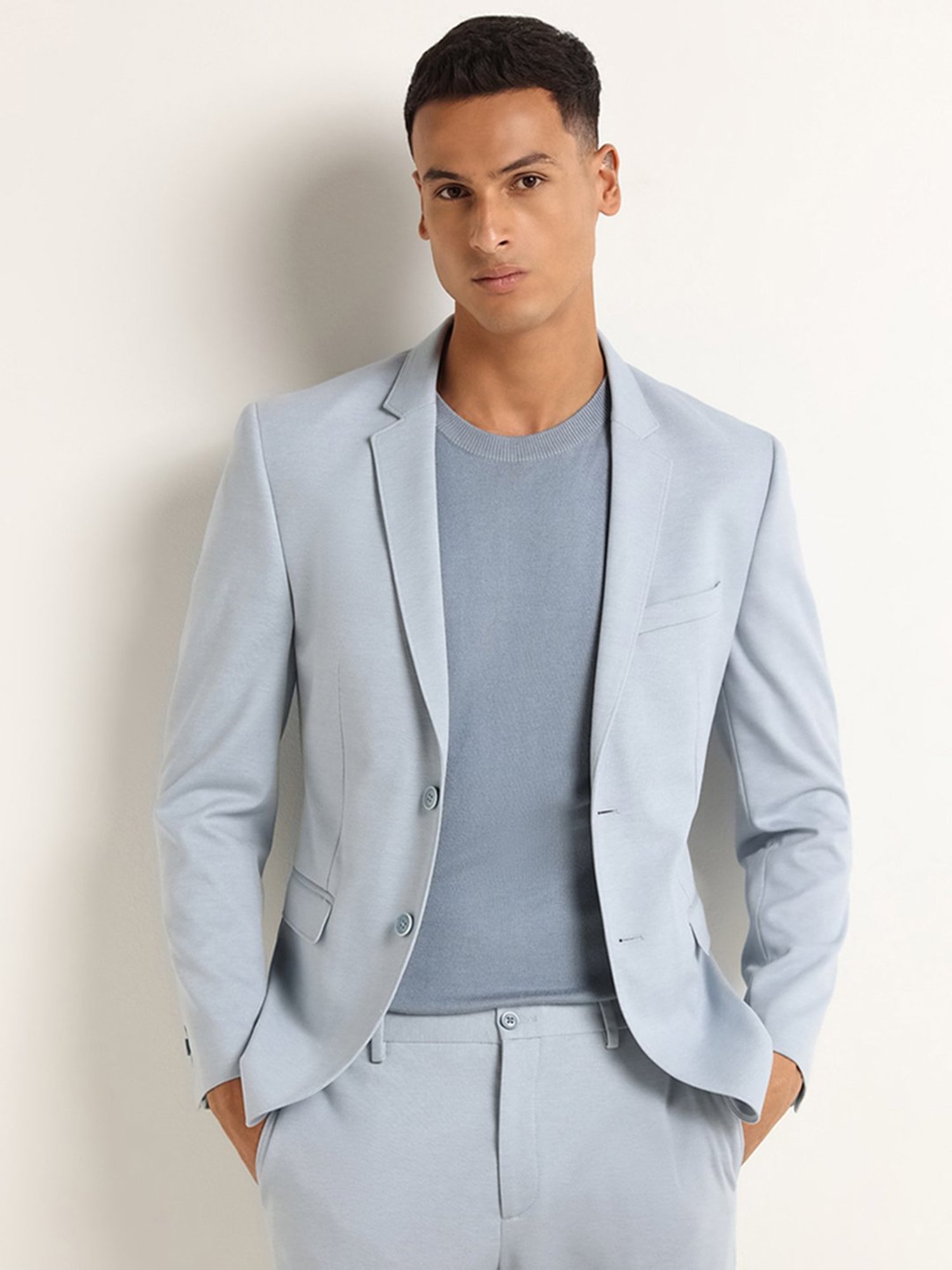 WES Formals by Westside Blue Slim-Fit Blazer