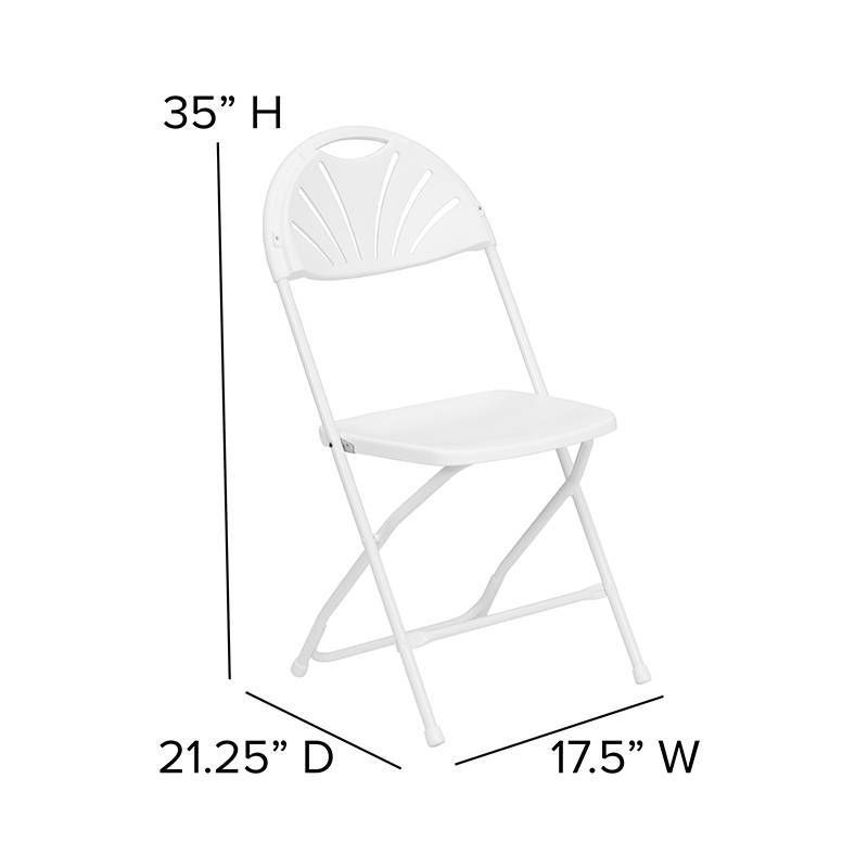 Plastic Folding Chair White - Riverstone Furniture Collection