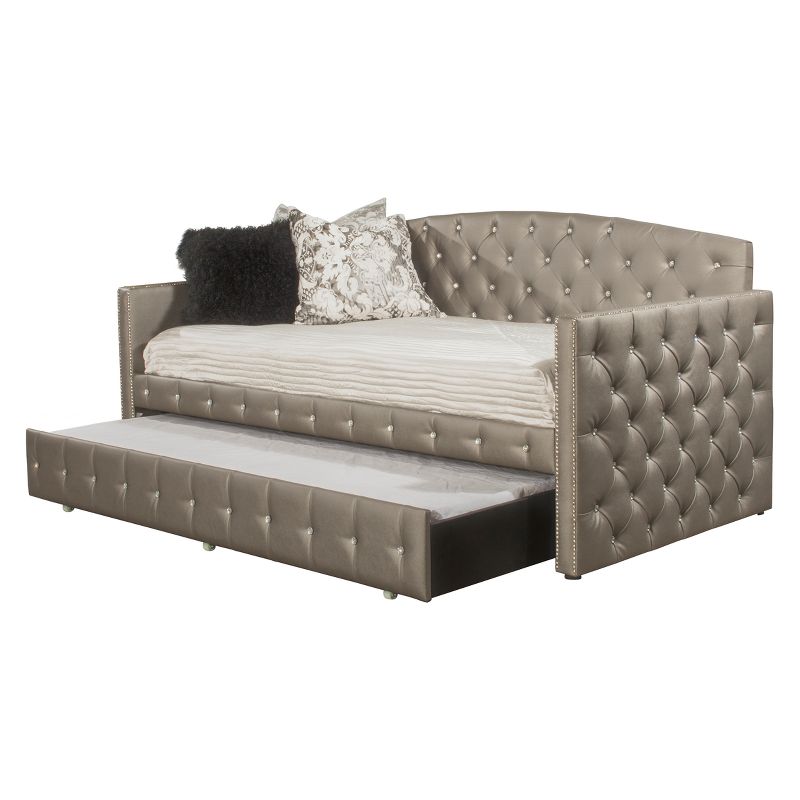 Jupiter Mid Tufted Platform Bed - Queen - Gray - Baxton Studio