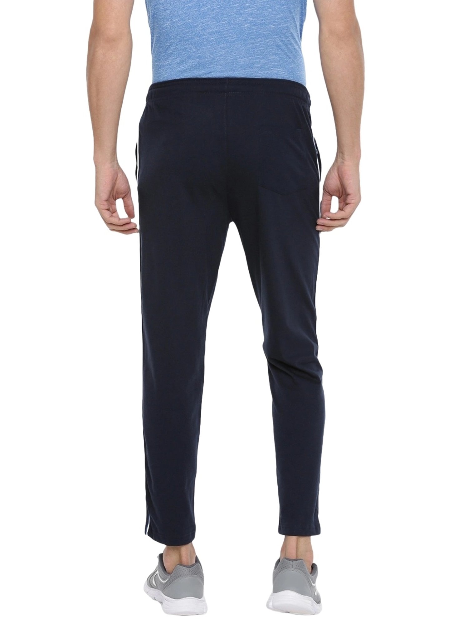 Force NXT Navy Cotton Regular Fit Trackpants