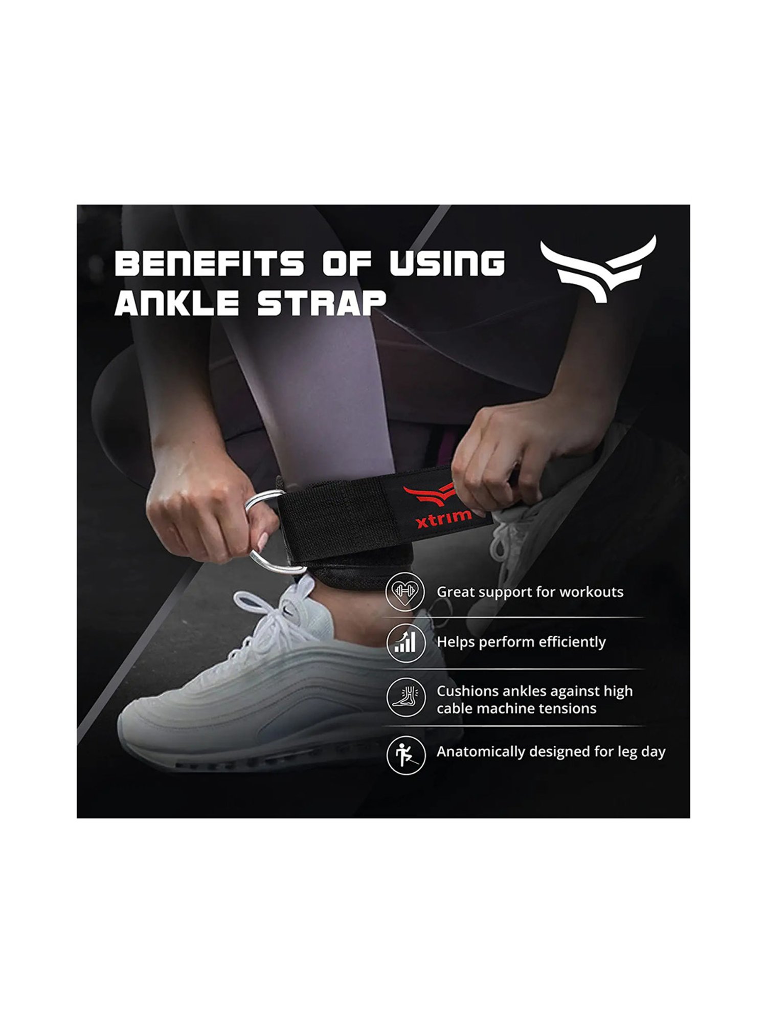 Xtrim Durafit Ankle Strap (Red)