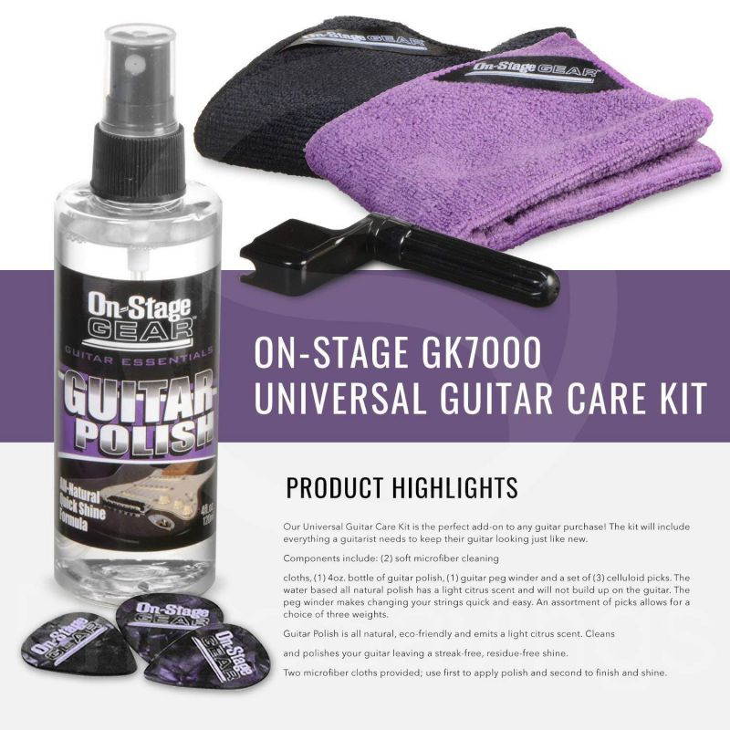 Luna Vintage Spruce Soprano Ukulele Satin Natural with Guitar Care Kit Bundle