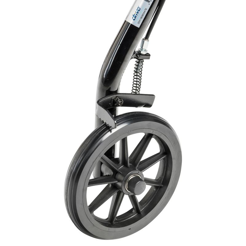Drive Medical Walker Rollator with 6" Wheels, Fold Up Removable Back Support and Padded Seat, Black