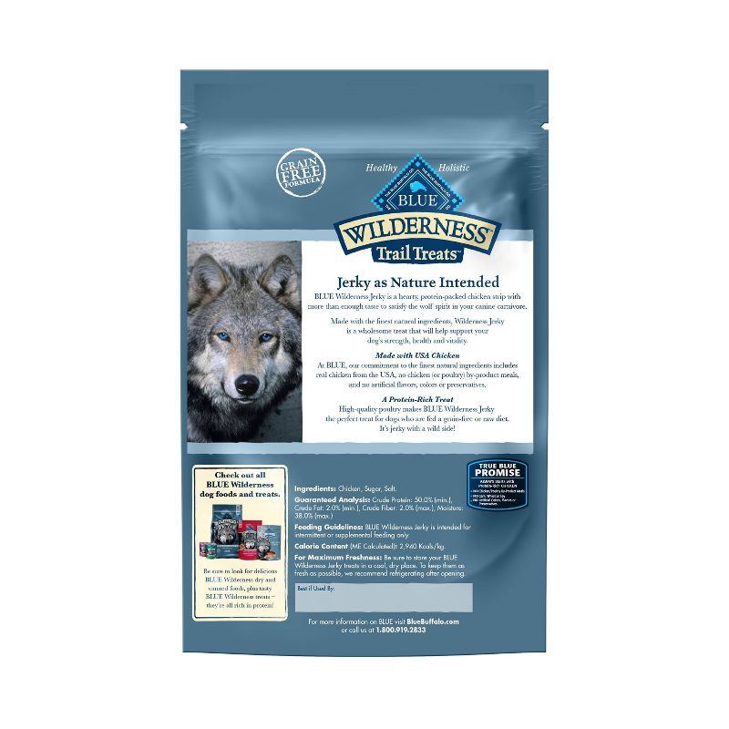 Blue Buffalo Wilderness 100% Grain-Free Chicken Jerky Dog Treats - 3.25oz