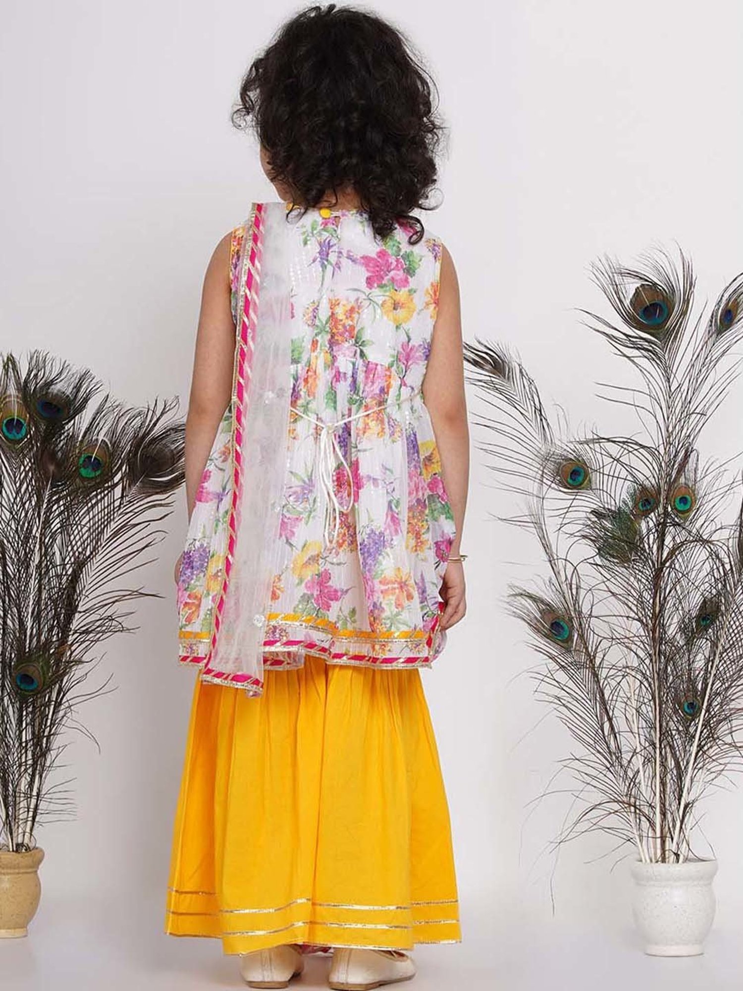 Peppermint Kids Navy Regular Fit Kurta Set