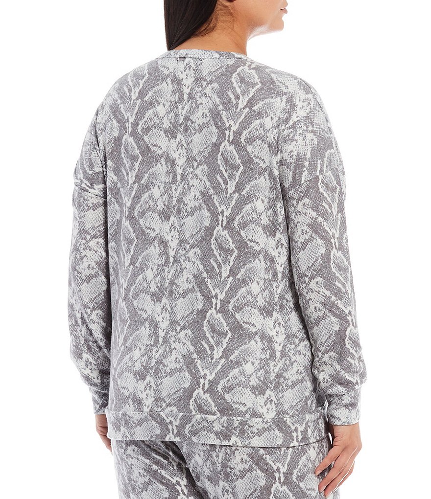 PJ Salvage Plus Snake Print Peachy Jersey Knit Coordinating Sleep Top