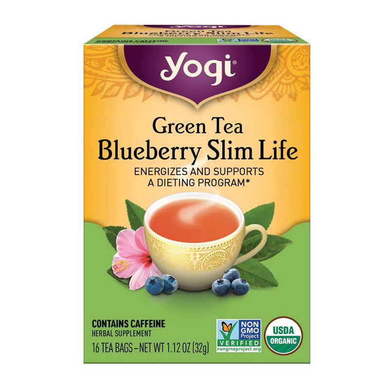 Yogi Tea - Green Tea Blueberry Slim Life Tea - 16ct