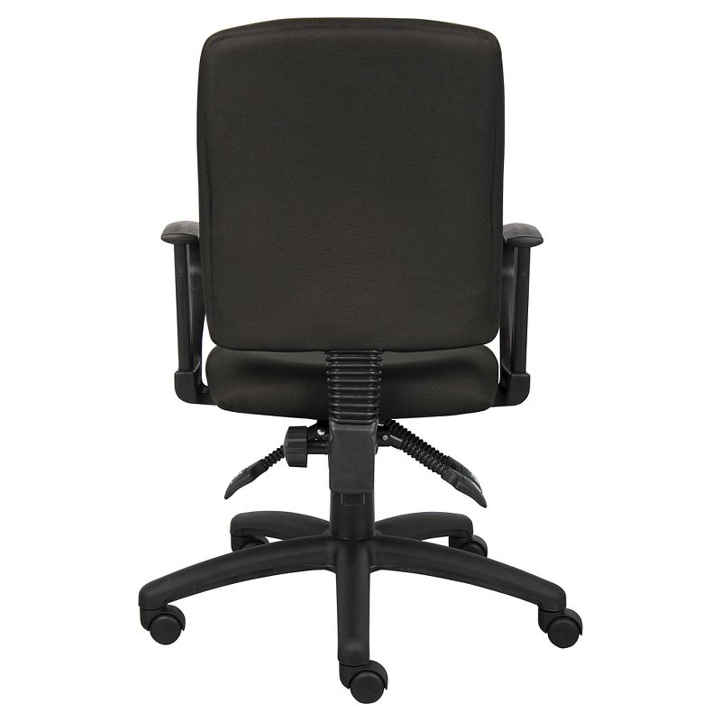 Multi-Function Fabric Task Chair with Loop Arms Black - Boss Office Products