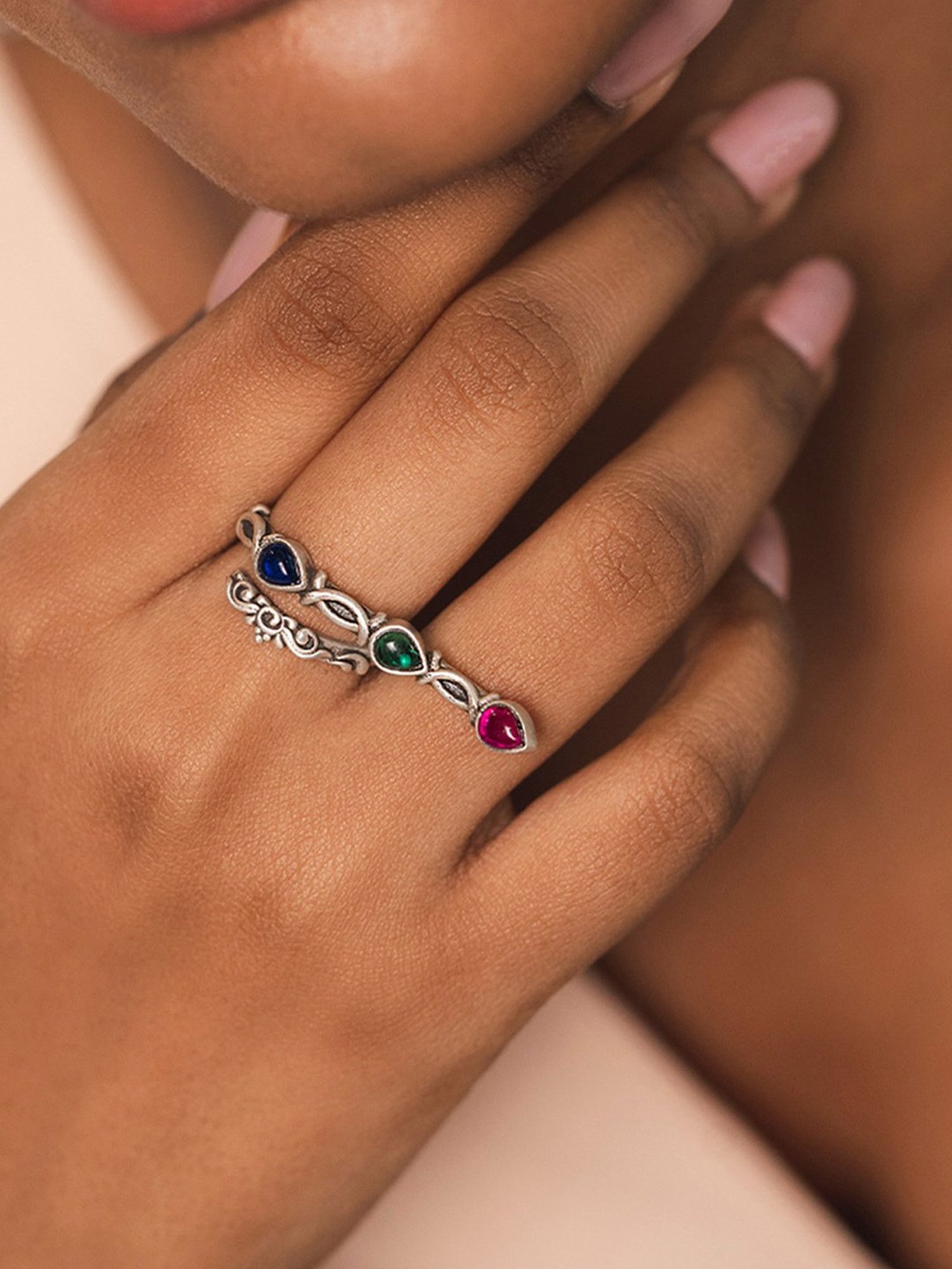 925 Silver 1 Carat American Diamond Classic Halo Engagement Ring for Women & Girls