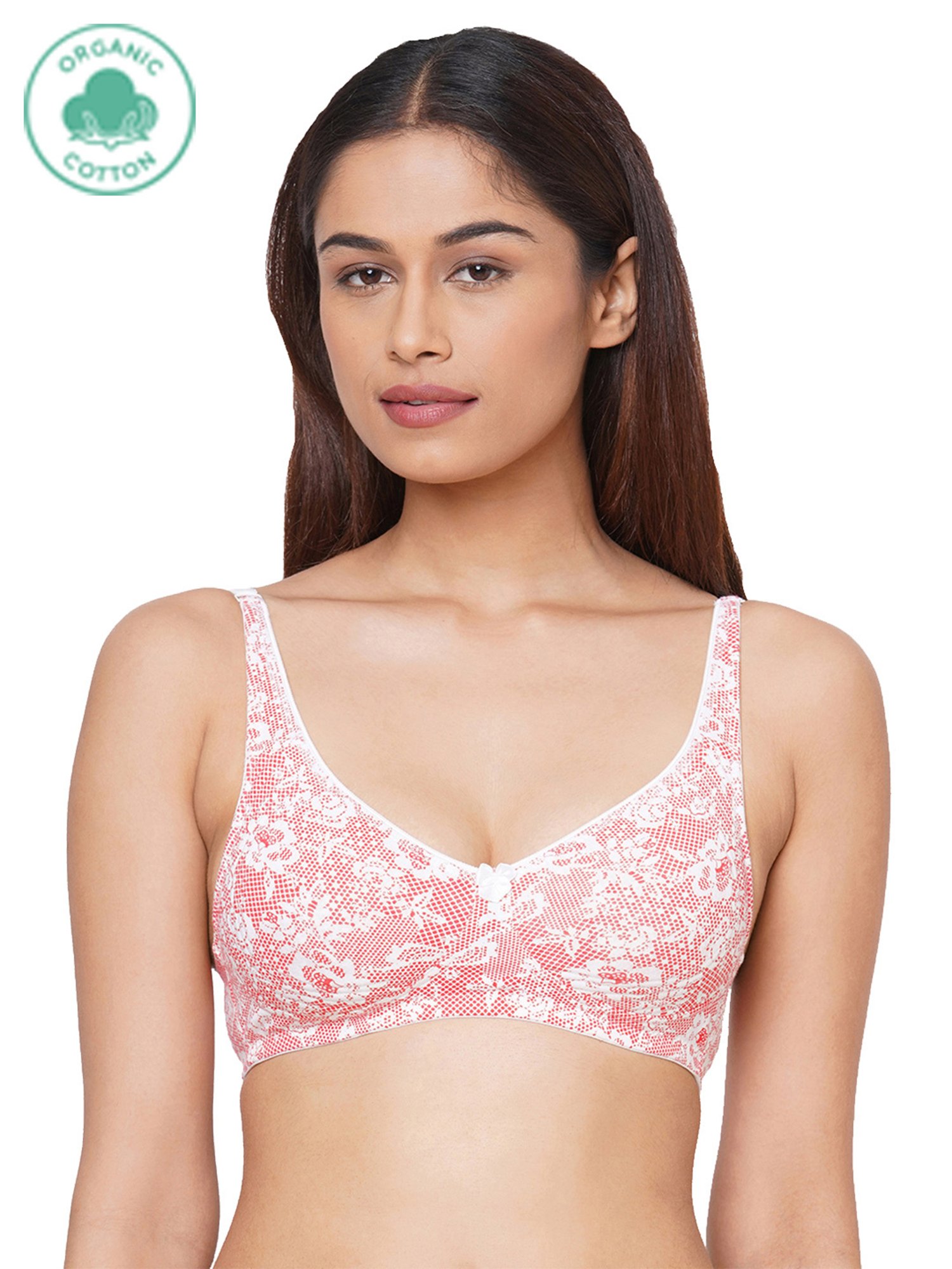 Inner Sense Pink Floral Print Full Coverage Bra - Pack of 2