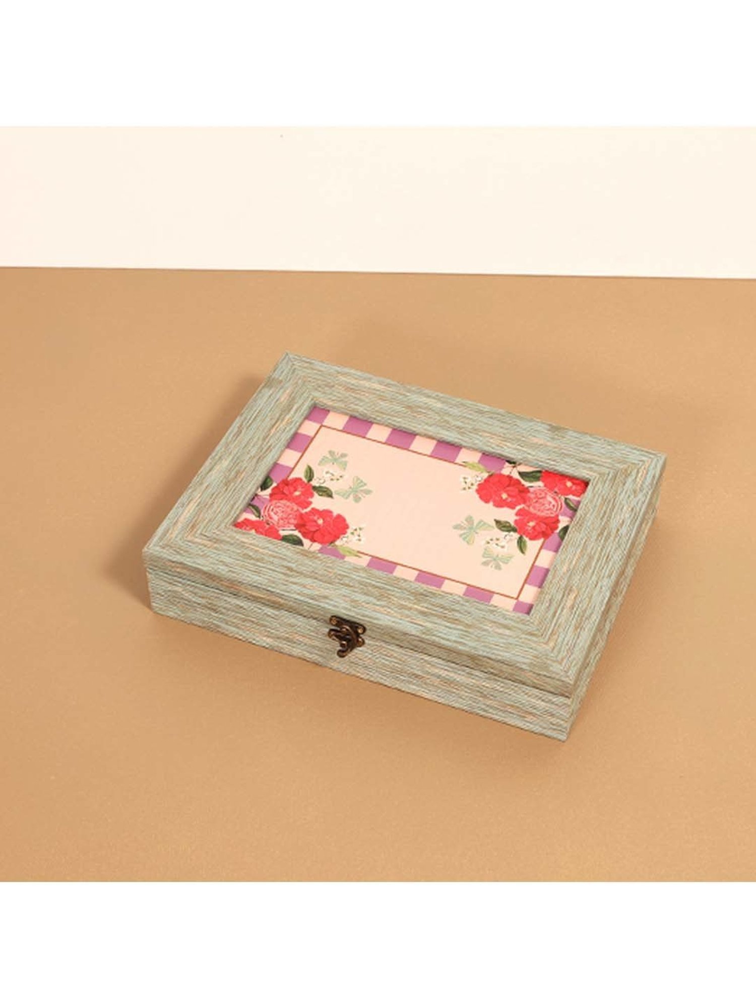 ICRAFT Lilac Haze Series Purple & Beige Mdf Large Storage Box