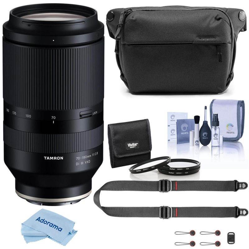 Tamron 70-180mm f/2.8 Di III VXD Lens for Sony E - With Peak Dssign ACC Bundle
