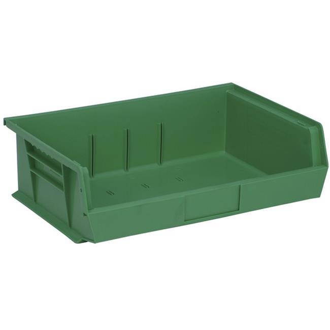QUANTUM STORAGE SYSTEMS QUS245GN Green Hang and Stack Bin, 10-7/8"L x 16-1/2"W