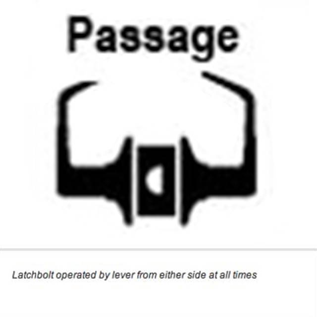 Maxtech, LKLE13013R-26, Satin Chrome US26D, Passage Hall & Closet Grade 2 Commercial Cylindrical ADA Curved Lever Lockset