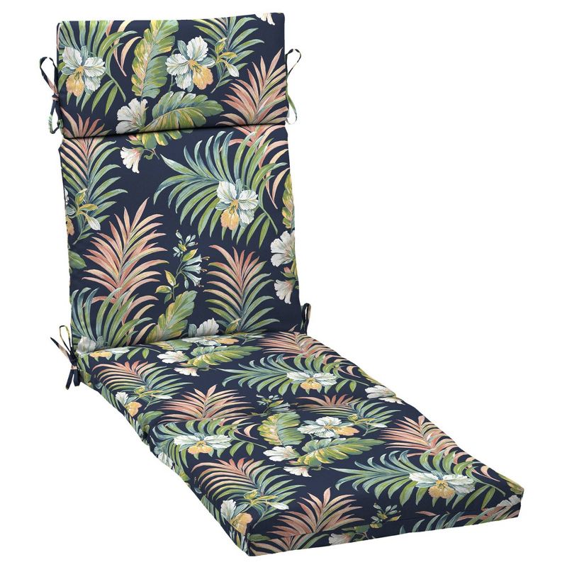 Simone Tropical Outdoor Chaise Lounge Cushion Blue - Arden Selections