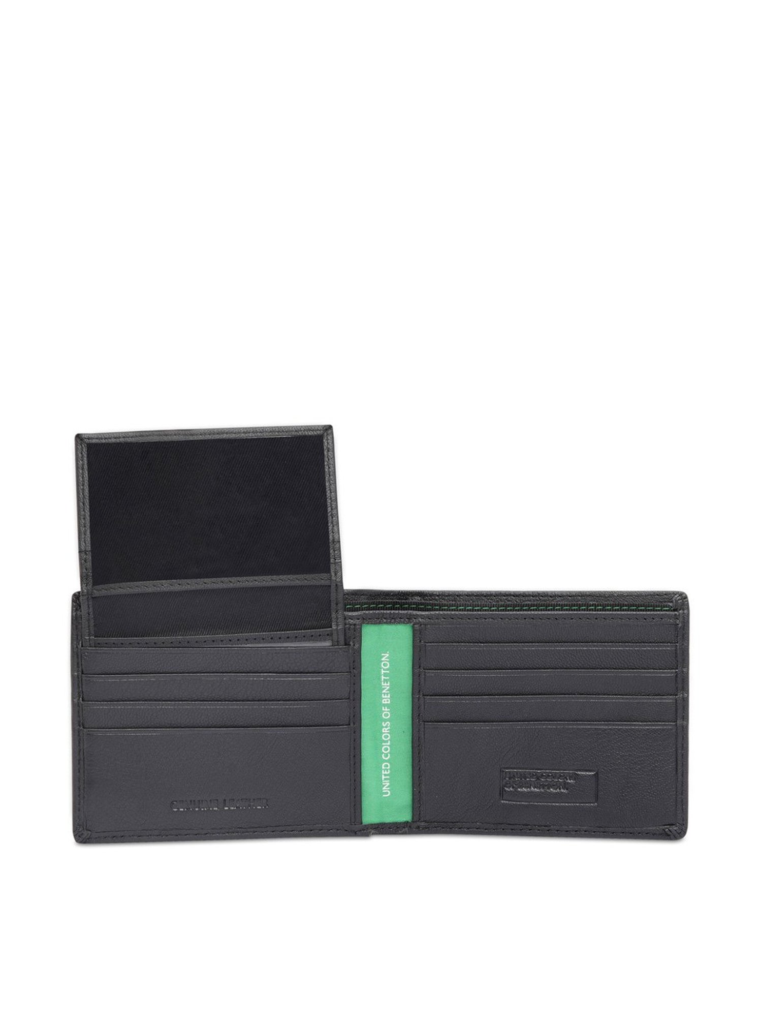 United Colors of Benetton Serrat Black Casual Leather Bi-Fold Wallet For Men
