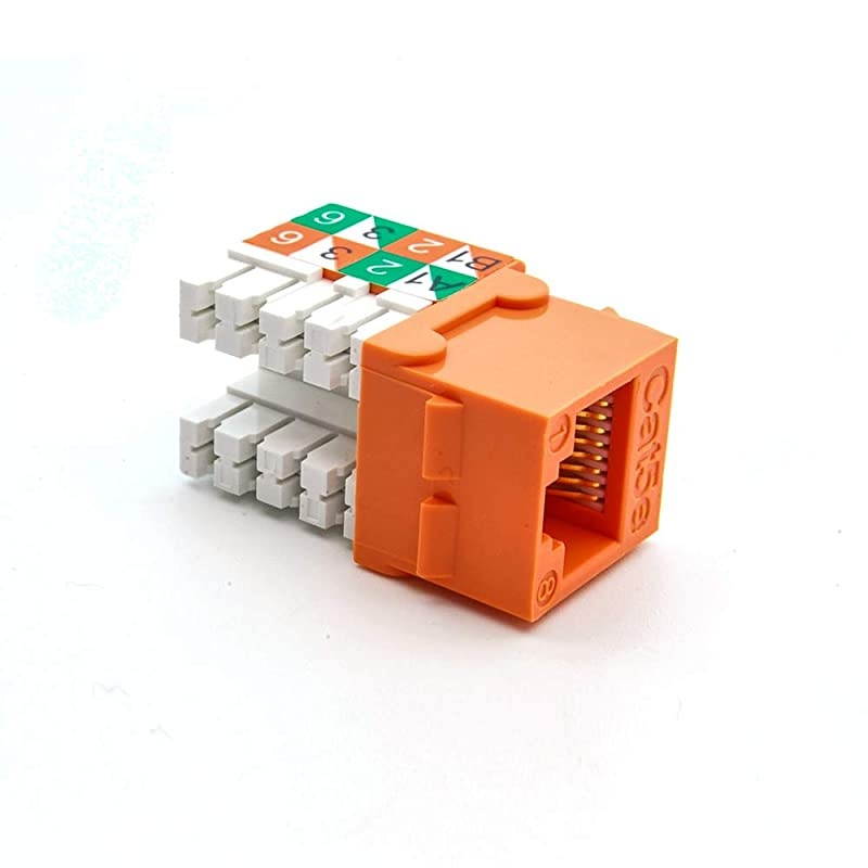 Cat.5E RJ45 110 Type Keystone Jack (50-Pack, Orange)