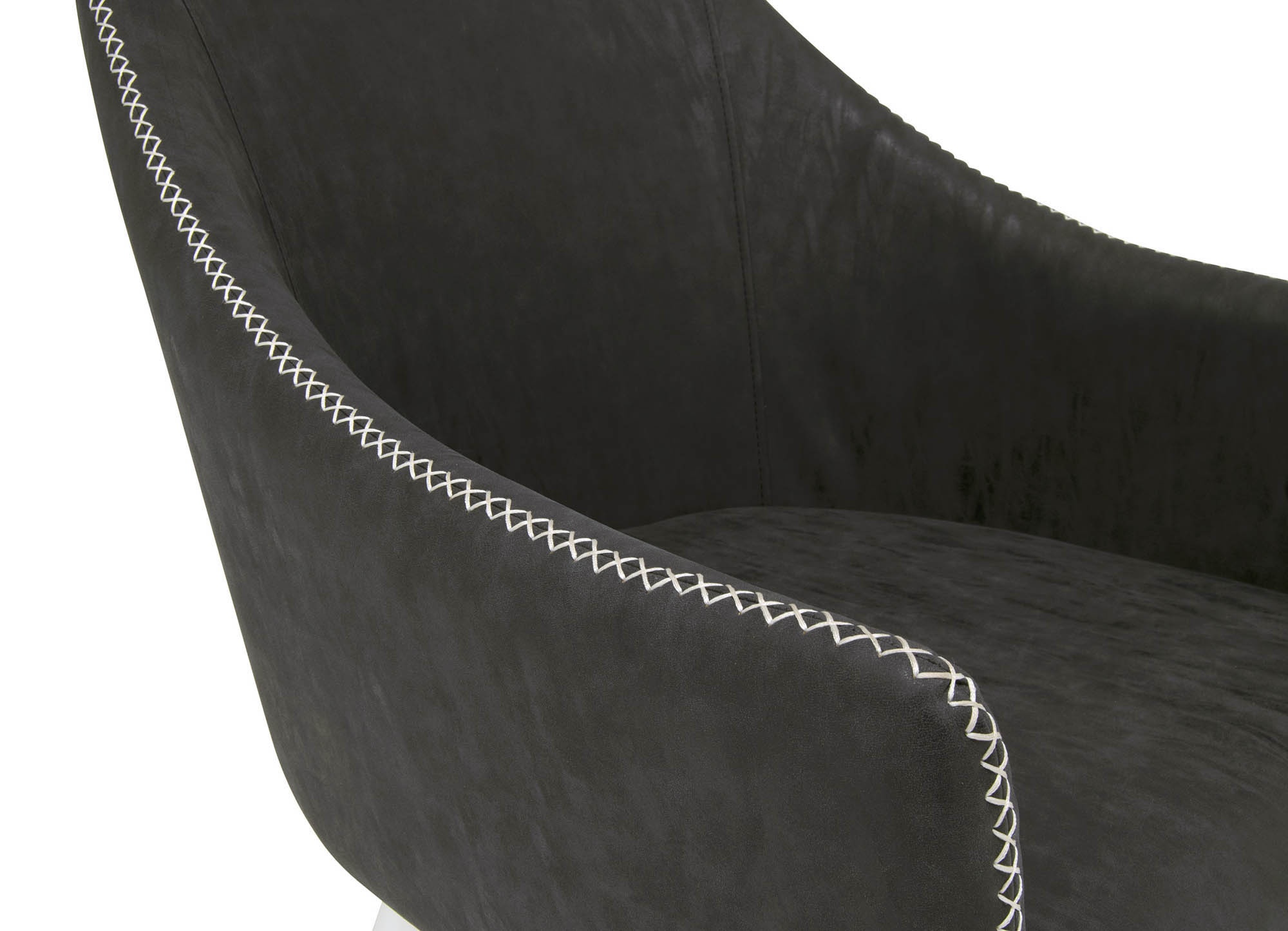 Calico Designs Sydney Swivel, Accent Chair With Arms - White, Dark Grey