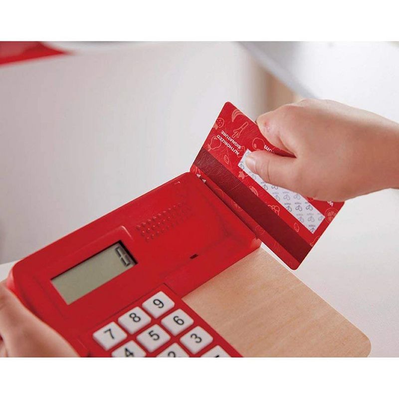 Hape Pop Up Grocery Shop Pretend Play Set Bundle with My Coffee Machine Kids Wooden Pretend Kitchen Coffee Maker with Accessories, Ages 3 and Up