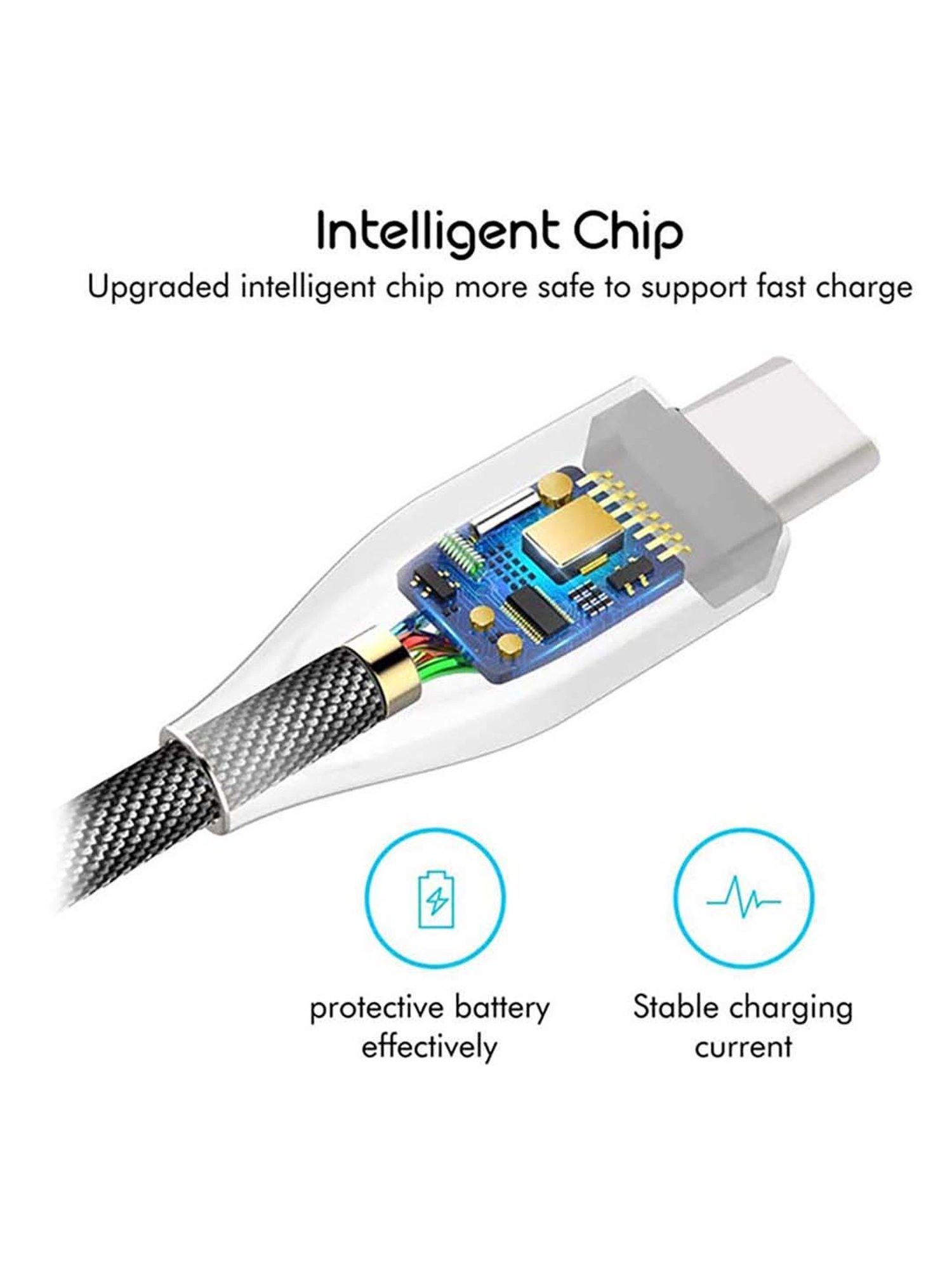 Moerdon MUC- C5A Fast Charging Data transfer Cable (White)