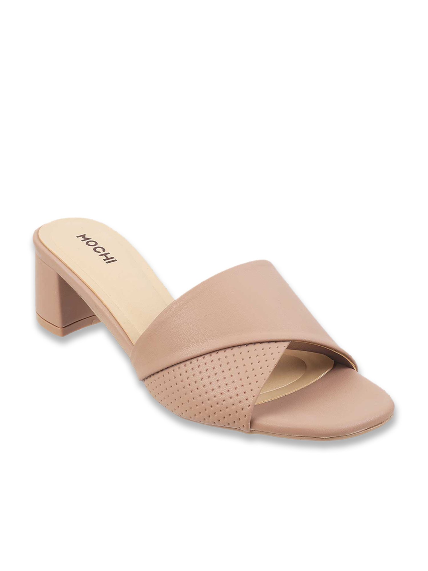 Mochi Women's Beige Casual Sandals