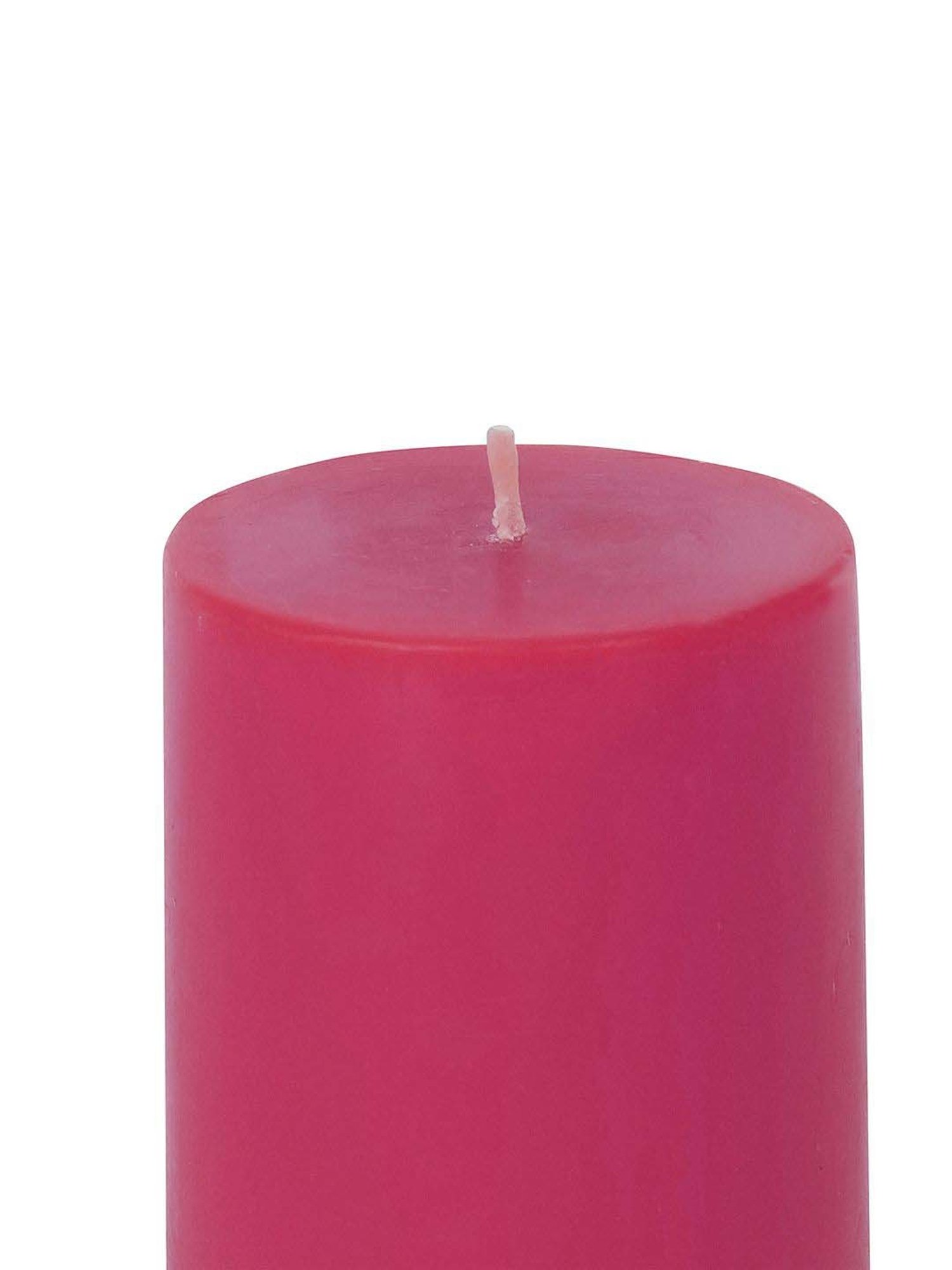 Pure Home and Living Pink Apple Cinnamon Pillar Candle