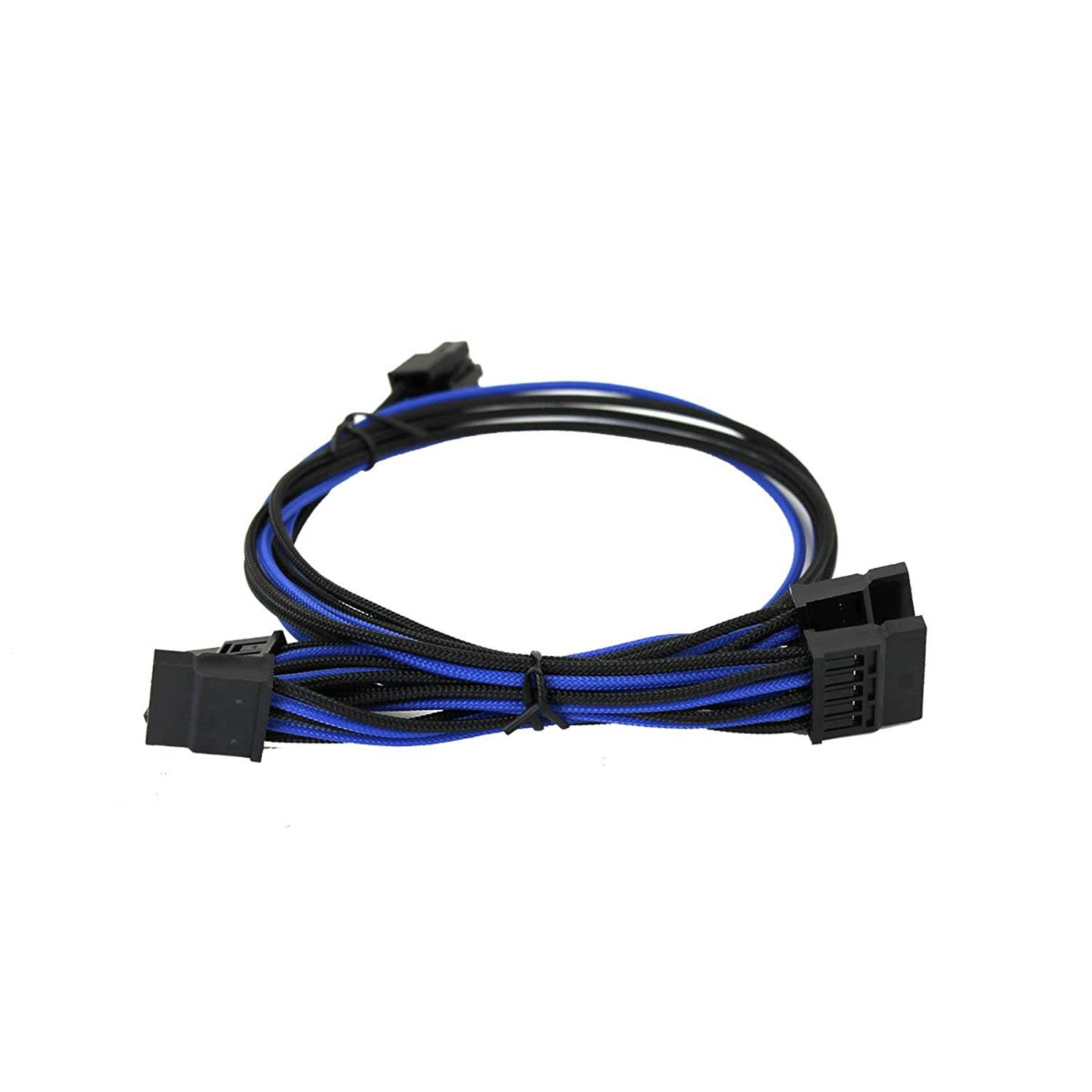 EVGA Black & Dark Blue 1000-1300 G2/P2/T2 Power Supply Cable Set, Individually Sleeved (100-G2-13KU-B9)