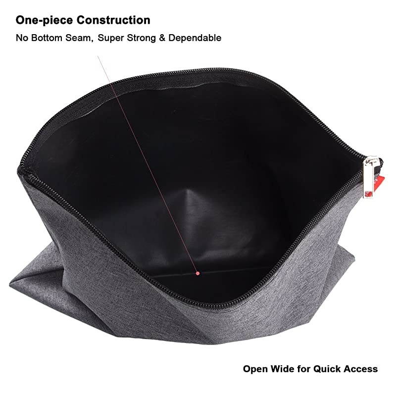 5 Pack Canvas Zipper Tool Bag Set 133 x 94 14oz Heavy Duty Waterproof Multipurpose Utility Multi Tool Storage Pouch Case for Organizing and Sorting Household Tools Spare Parts 5 Colors