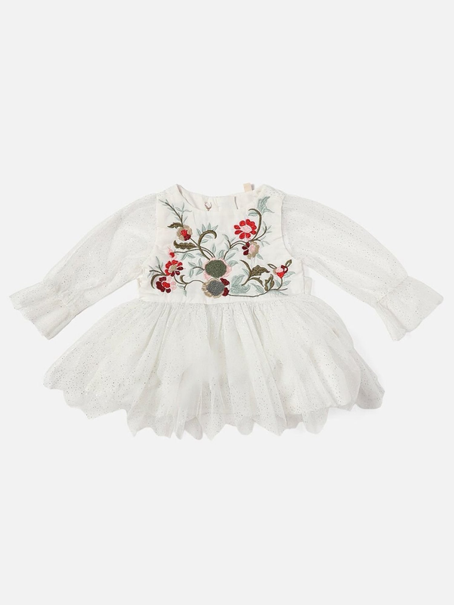 Allen Solly Junior White Embroidered Frock