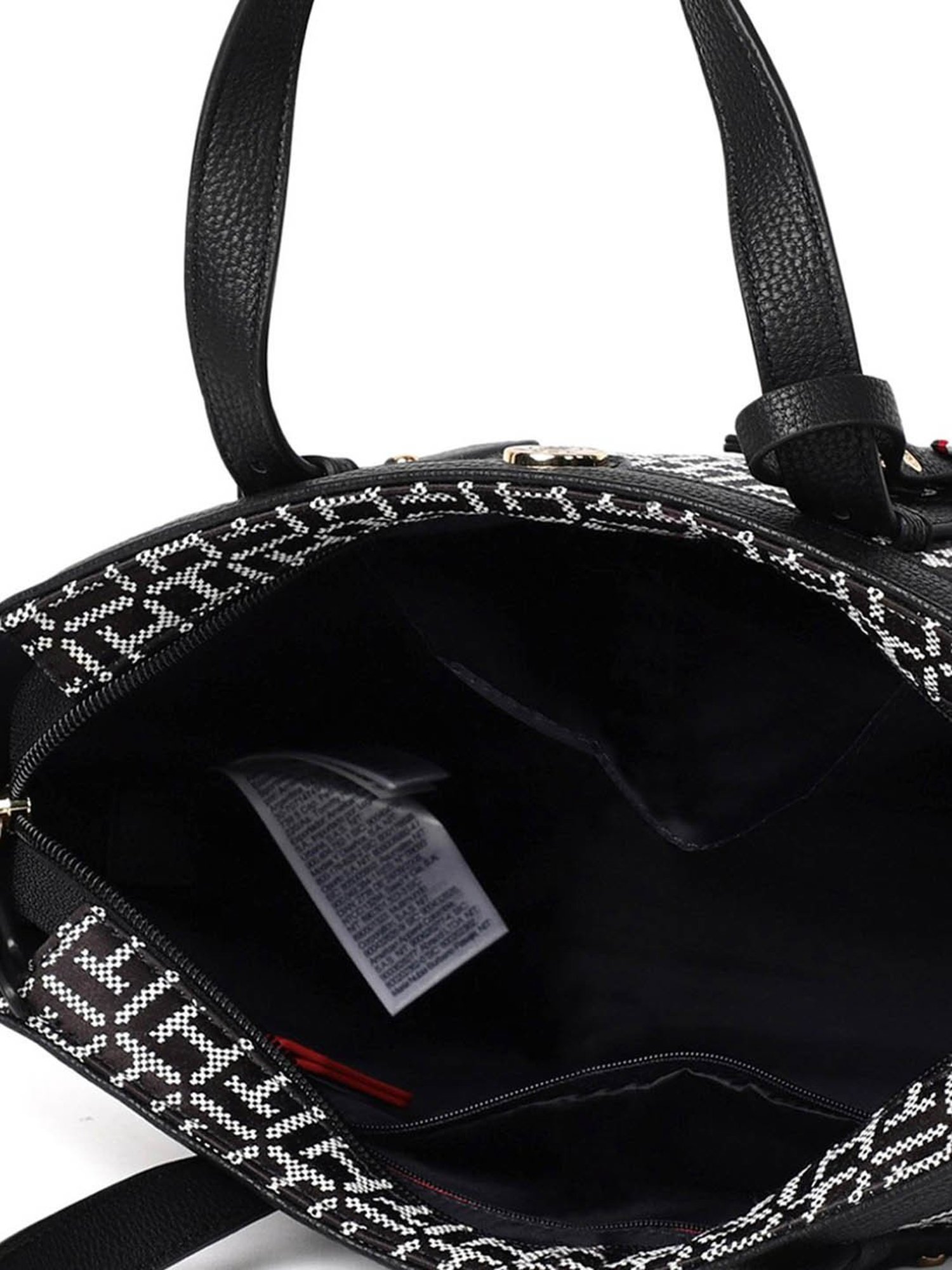 TOMMY HILFIGER Black WILDER II Logo Bowler Bag